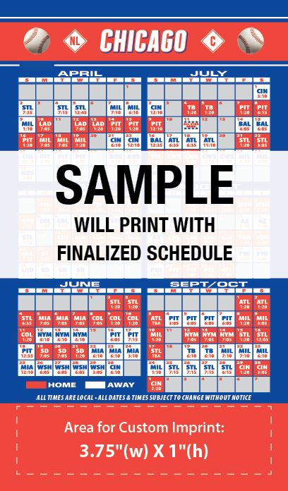Real Estate Baseball Schedules